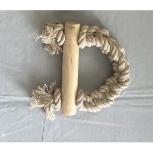 Eco-Friendly Wood Dog Chew Toy with Natural Rope | Safe Chew for All Breeds